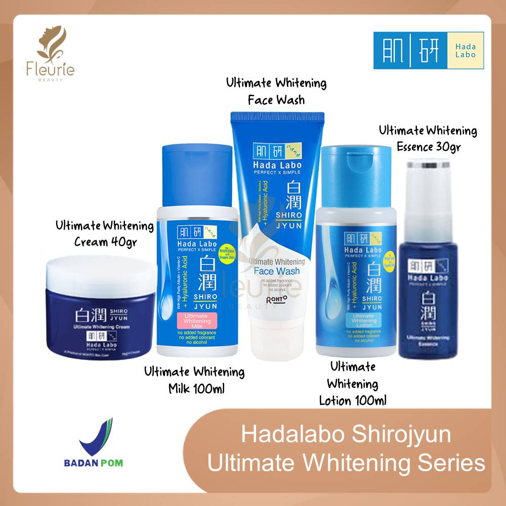 Hadalabo Shirojyun Ultimate Whitening Series - Face Wash / Cream / Lotion / Essence Original BPOM