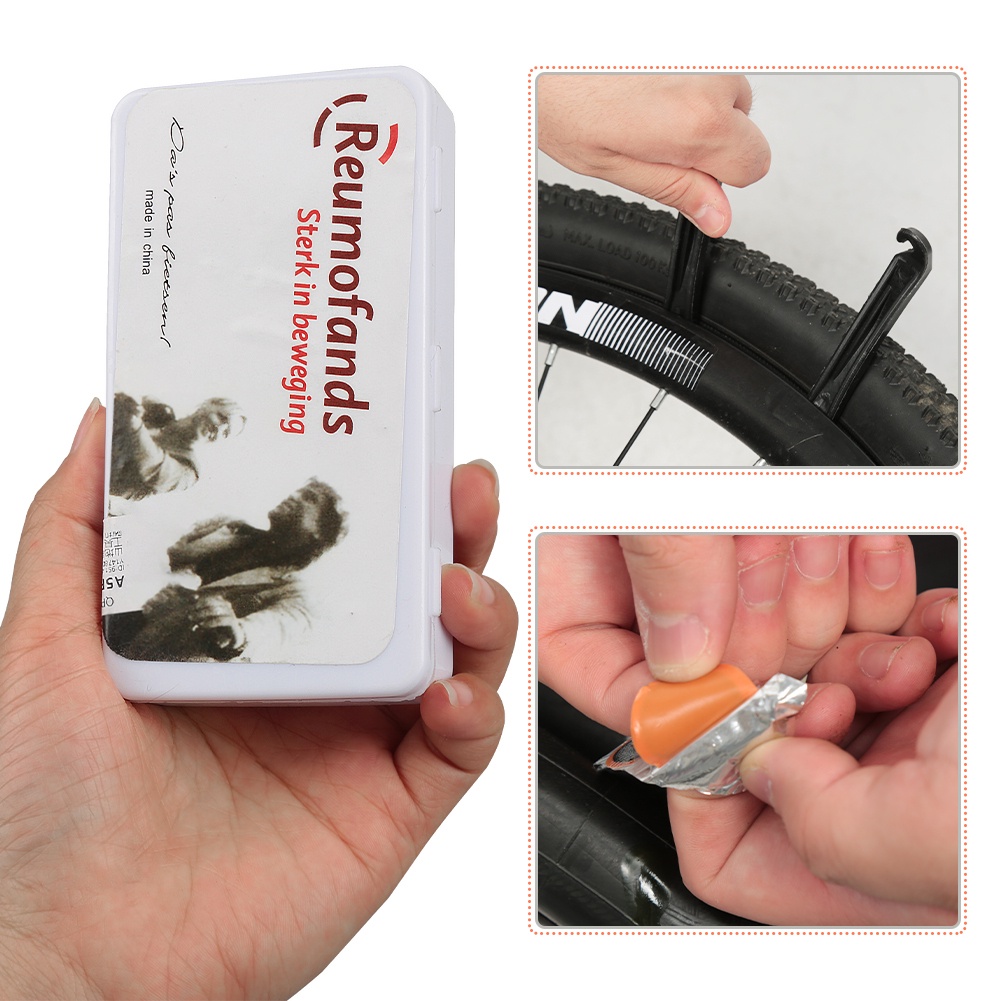 ღ Portable Sepeda Ban Perbaikan Kit Bersepeda Datar Ban Karet Patch Lem Serbaguna Darurat Ban Set gunung Sepeda Alat Perbaikan