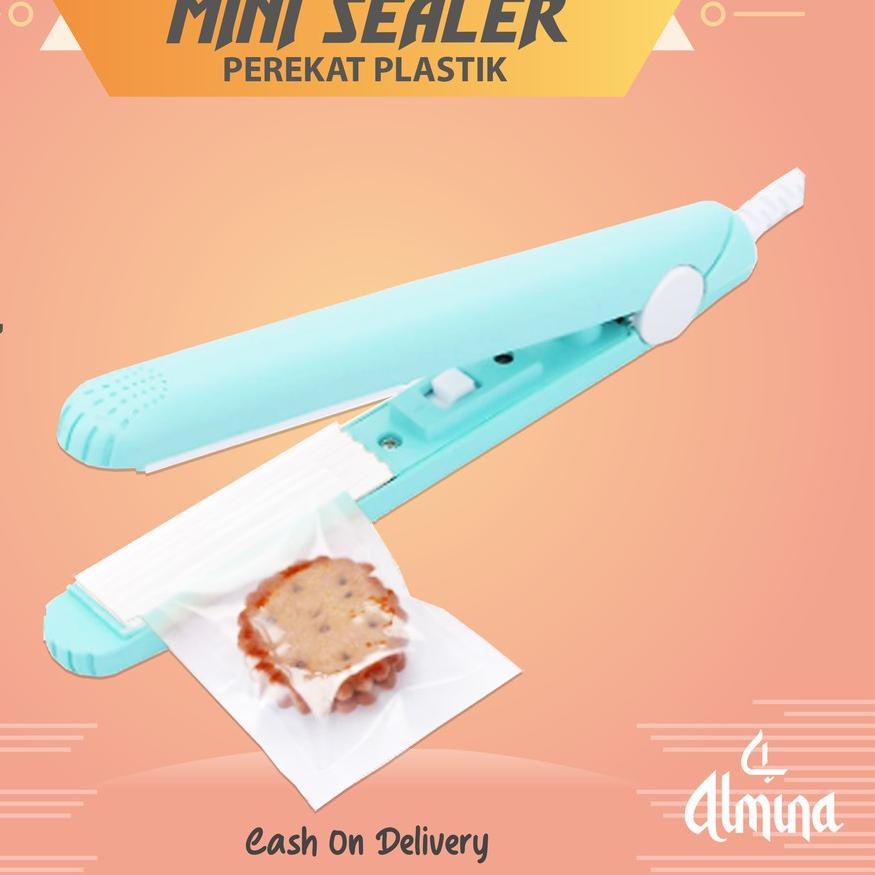 ☜ Mini Sealer Hand Heat Sealer Snack Sealer Alat Perekat Plastik Serbaguna Pres Plastik Kemasan Almi