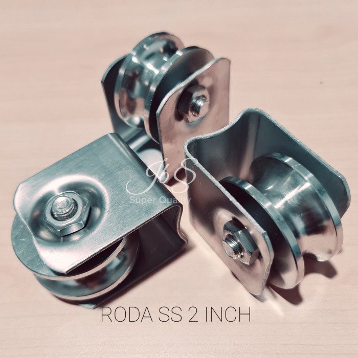 Roda Roda Pintu Pagar Stainless 2" Inchi