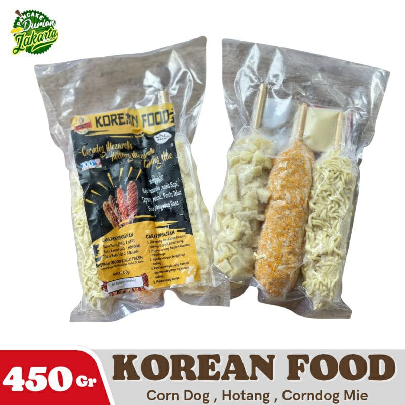 

KOREAN FOOD ( CORNDOG MOZARELLA, SOTANG, CORNDOG MIE )