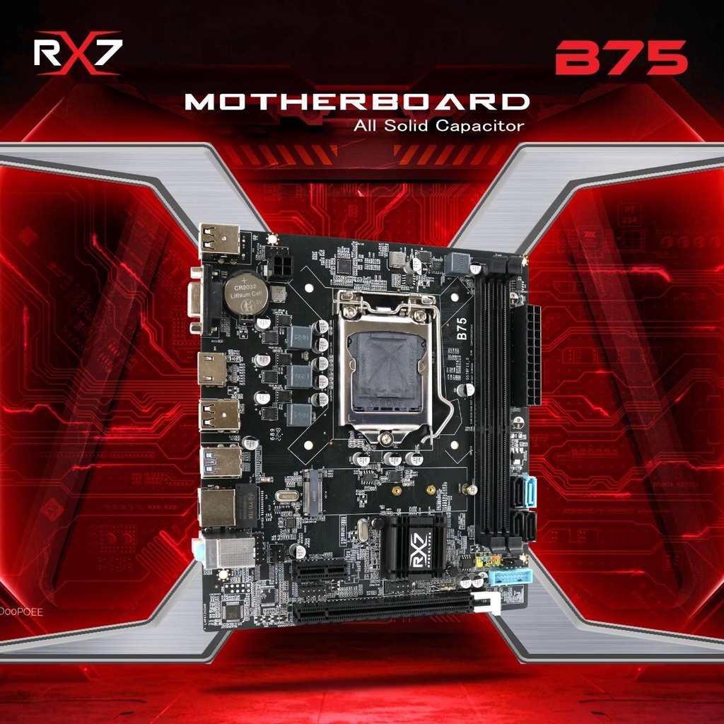 Motherboard RX7 B75 / H61 PLUS LGA 1155 DDR3 B75 Mainboard SUPPORT NVME