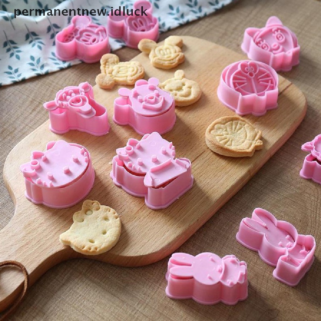 [luckypermanentnew] Panda Cookie Cutter Plastik Biskuit Baking Kue Buah Alat Dapur Cetakan [ID]