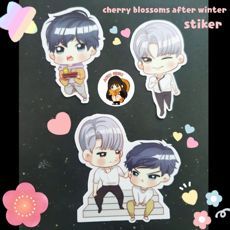 stiker manhwa cherry blossoms after winter (fans ar)