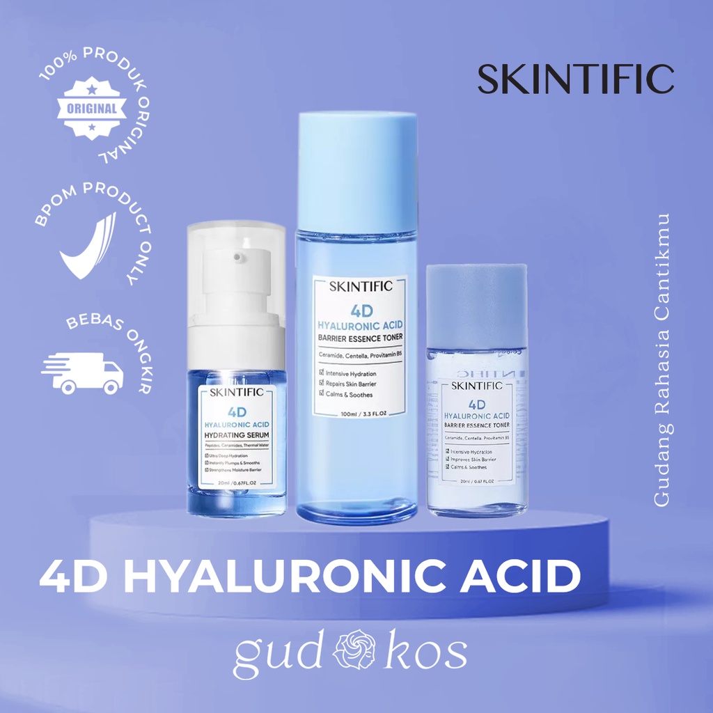 SKINTIFIC Hyaluronic Acid Barrier Essence Toner &amp; Serum 100ML | Travel Size