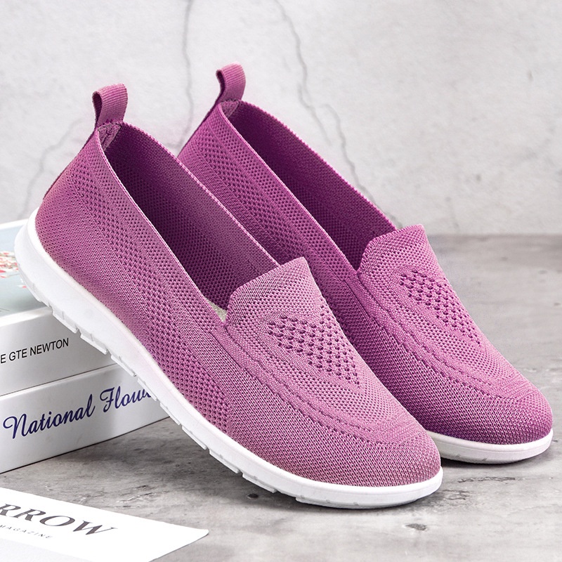 Sepatu wanita import flat shoes casual slip on anti licin