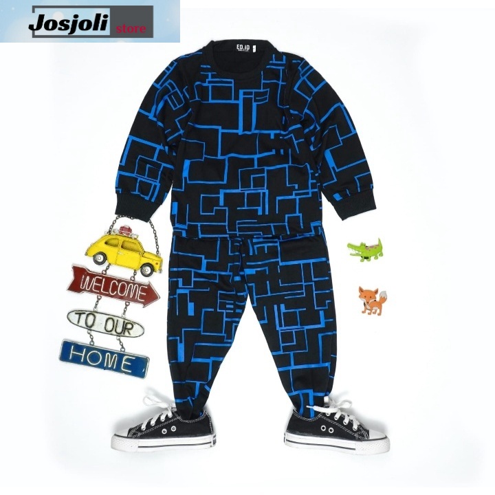 JOSJOLI_STORE/Stelan Kids Verset/Satu Stel Atasan dan Bawahan Anak Laki-Laki/3-8 Tahun