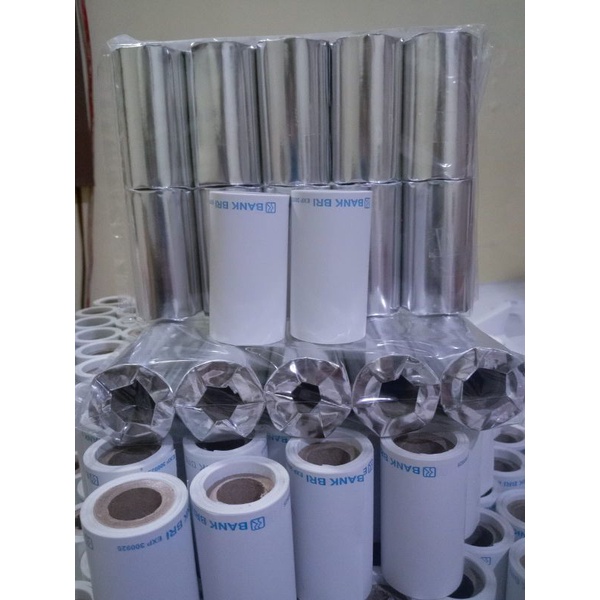 

kertas thermal logo BRI 57x30mm paket murah isi 30 roll