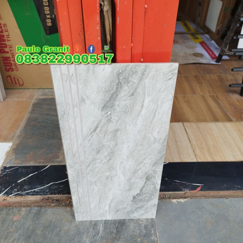 Granit tangga motif marmer/pijakan uk 30×60