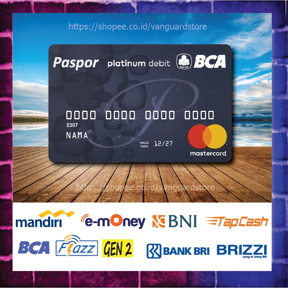 KARTU E MONEY E TOLL KARTU PLATINUM DEBIT BCA 1 CREDIT CARD EMONEY MANDIRI FLAZZ BCA BNI TAPCASH BRIZZI BRI - 1 SISI