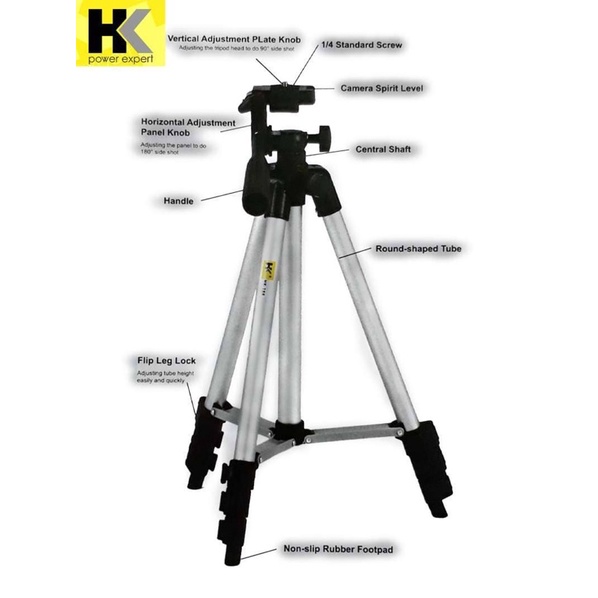 Tripod HK-188 Portable Tripod U Holder Handphone Action Camera