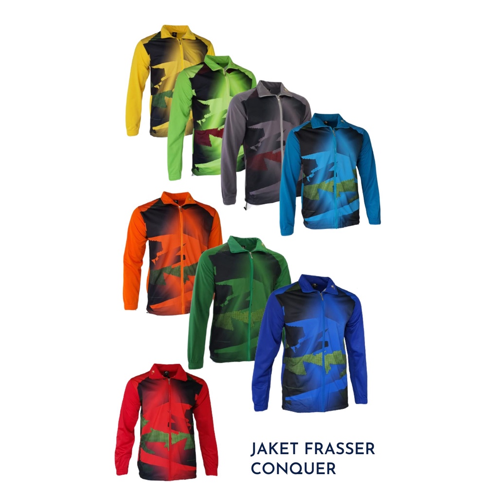Frasser Jaket Training Sport Olahraga Running Conquer