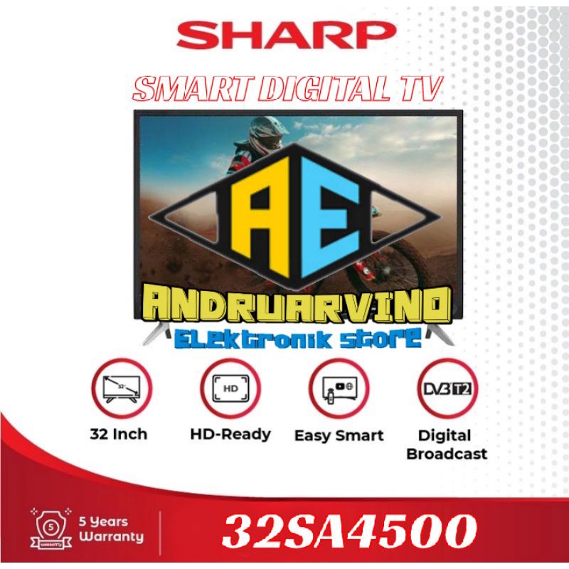 LED TV Sharp Aquos 32 Inch LC-32SA4500 Smart digital TV Garansi resmi sharp