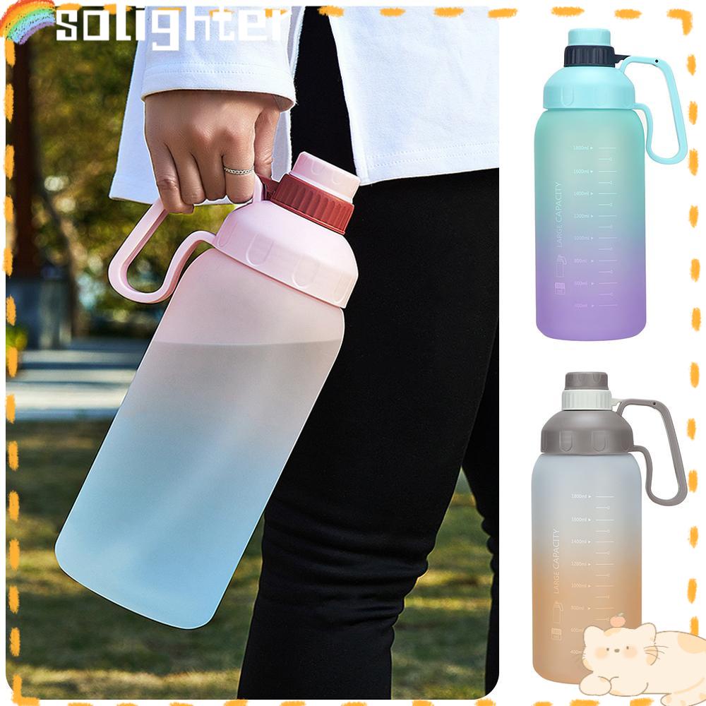 Botol Air SOLIGHTER Penanda Waktu Kapasitas Tinggi 1800ml Water Jugs