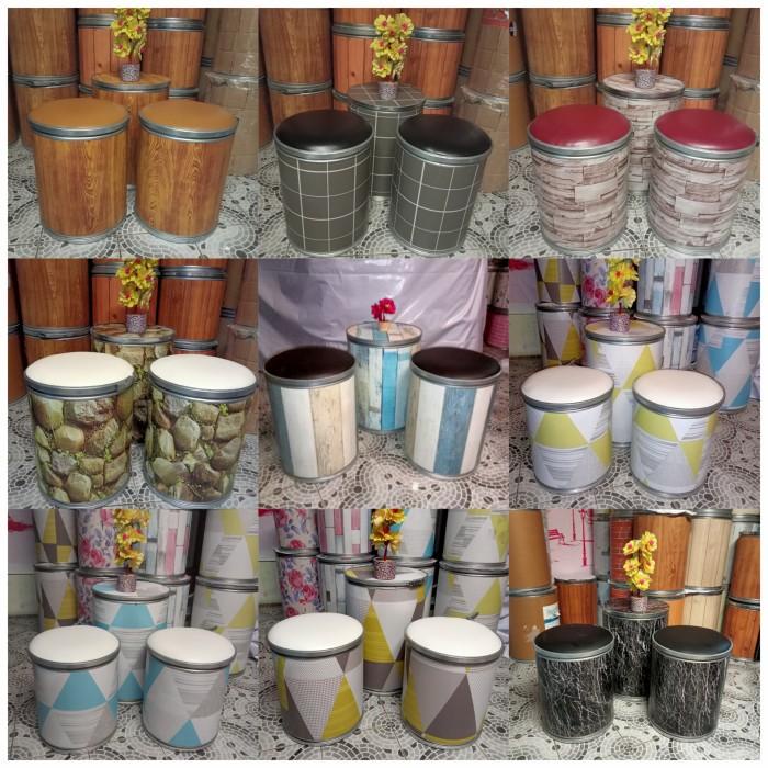 Paket 1 Set Kursi Teras Stool Tong Kursi Cafe Bangku Unik