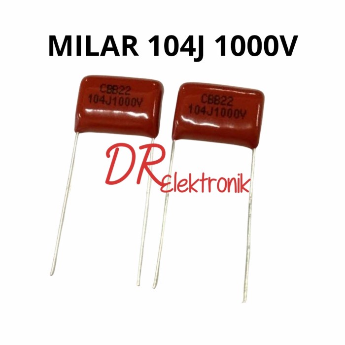 Starter Milar Cbb22 - Kapasitor Capasitor 104J 104 100Nf 1000 Volt 1000V