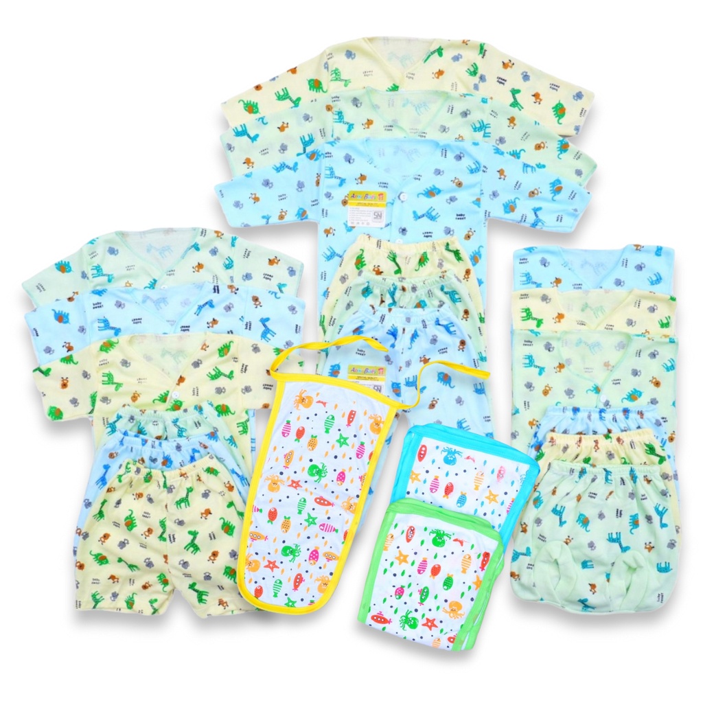 Bundling Set Setelan Paket 18pc + 1Lusin Popok