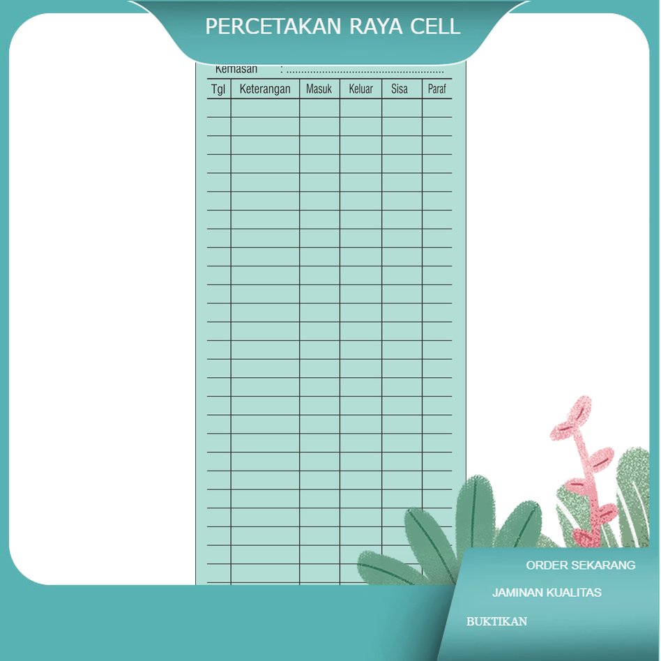 

Kartu stok / kartu stok obat isi 300