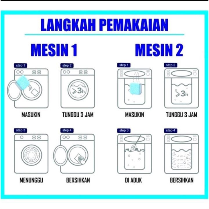 Tablet Pembersih Mesin Cuci Sabun Penghilang Bau Anti Bakteri Deep Cleaning Washing Machine