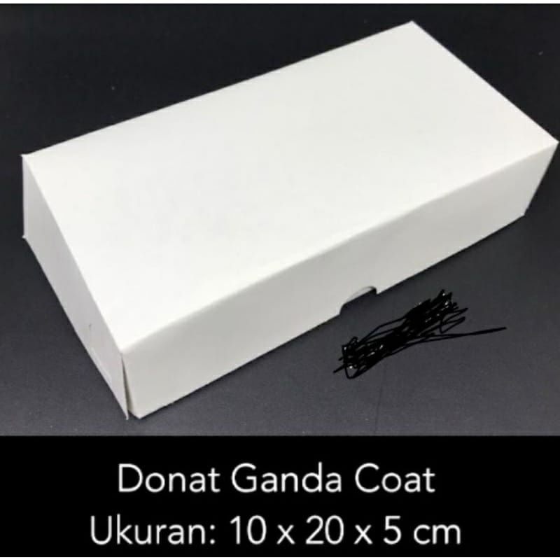 

Dus Donat Ganda Putih Kilap Tutup Penuh 20x10x5 cm/ Dos Roti Bakar/ Kue/ Kardus Roti Coating/ Snack Box/ Wadah Jajan Hajatan/ Kotak Makanan Acara