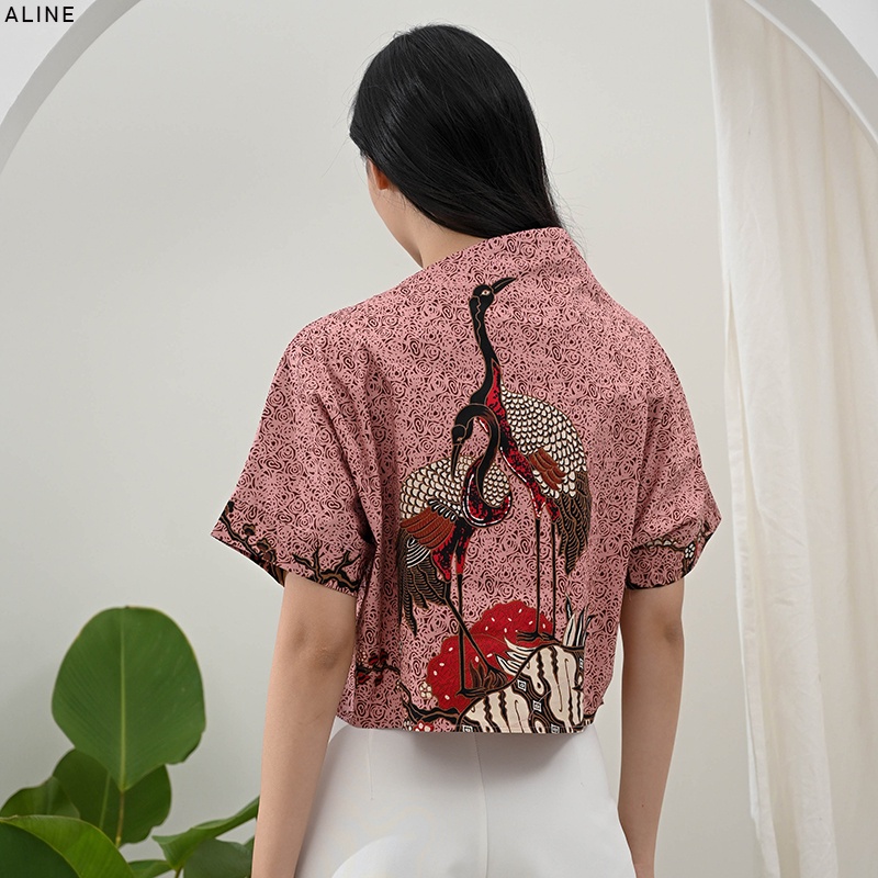 Evercloth Aline Blouse Wanita Atasan Wanita Atasan Wanita Blouse Batik Wanita Atasan Batik Wanita