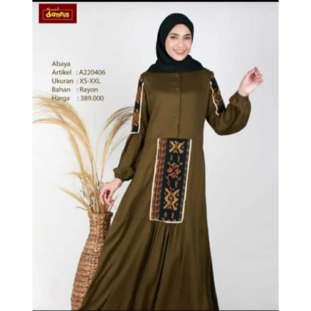 Sale 30% / A220406 / abaya S / dannis diskon / abaya dannis rayon / baju muslim dewasa / baju lebara