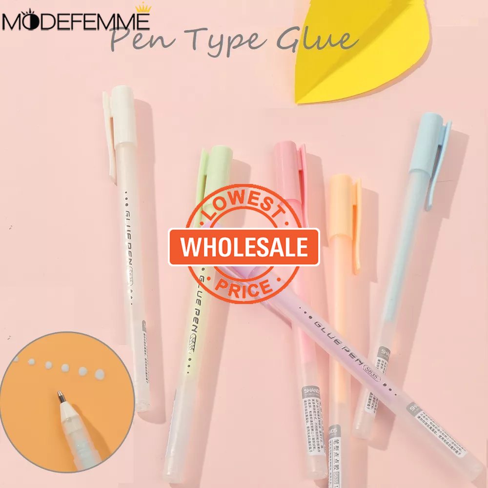 [Harga Grosir] Solid Glue Stick Manual DIY Stiker Tempel Perekat Lem Kreatif Siswa Alat Tulis Portable Dispensing Pen Dot Type Perekat 20detik Cepat Kering Glue Pen