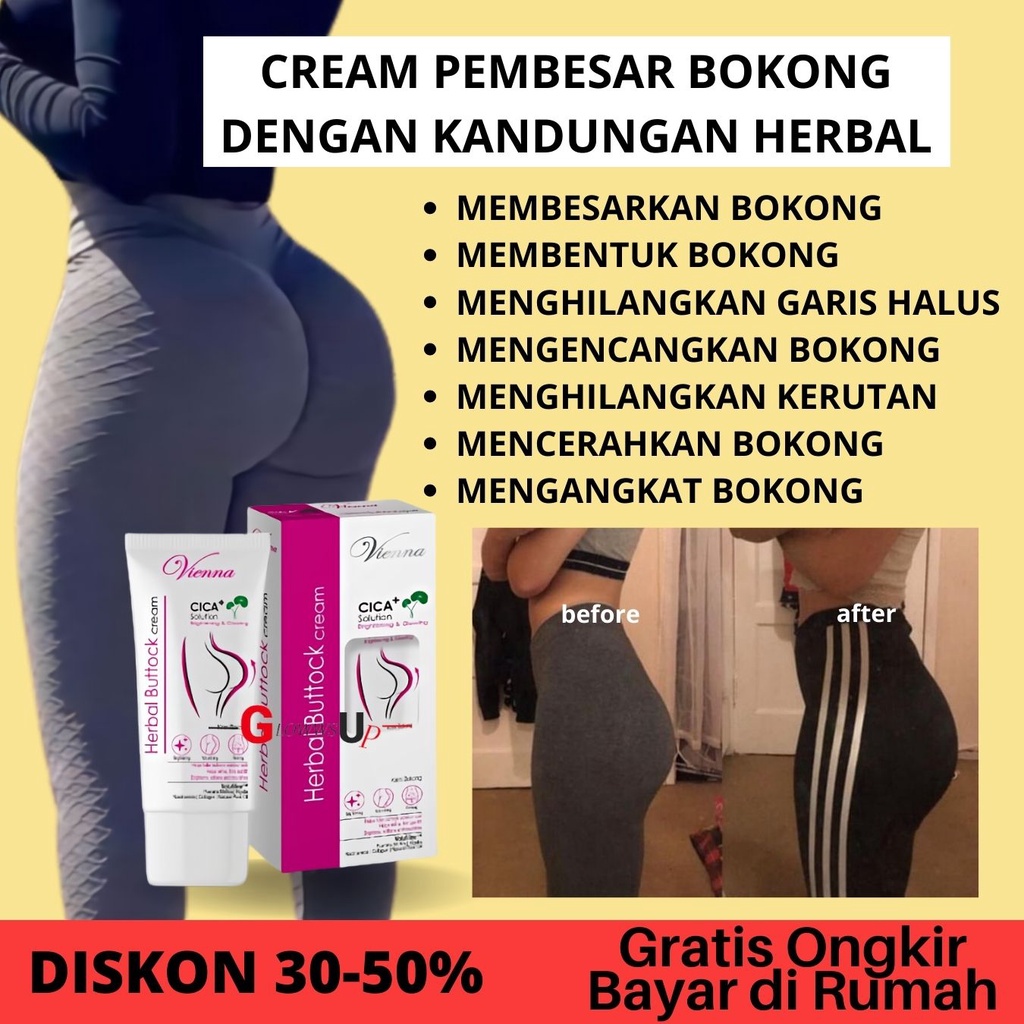 PEMBESAR BOKONG WANITA PERMANEN PEMUTIH BOKONG VIENNA HERBAL BUTTOCK CREAM 80ML CICA+ SOLUTION KRIM BOKONG PERAWATAN TUBUH LAINNYA