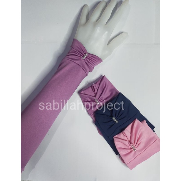 Handsock mutiara/handsock SUPER ADEM/manset tangan kerut/manset tangan panjang