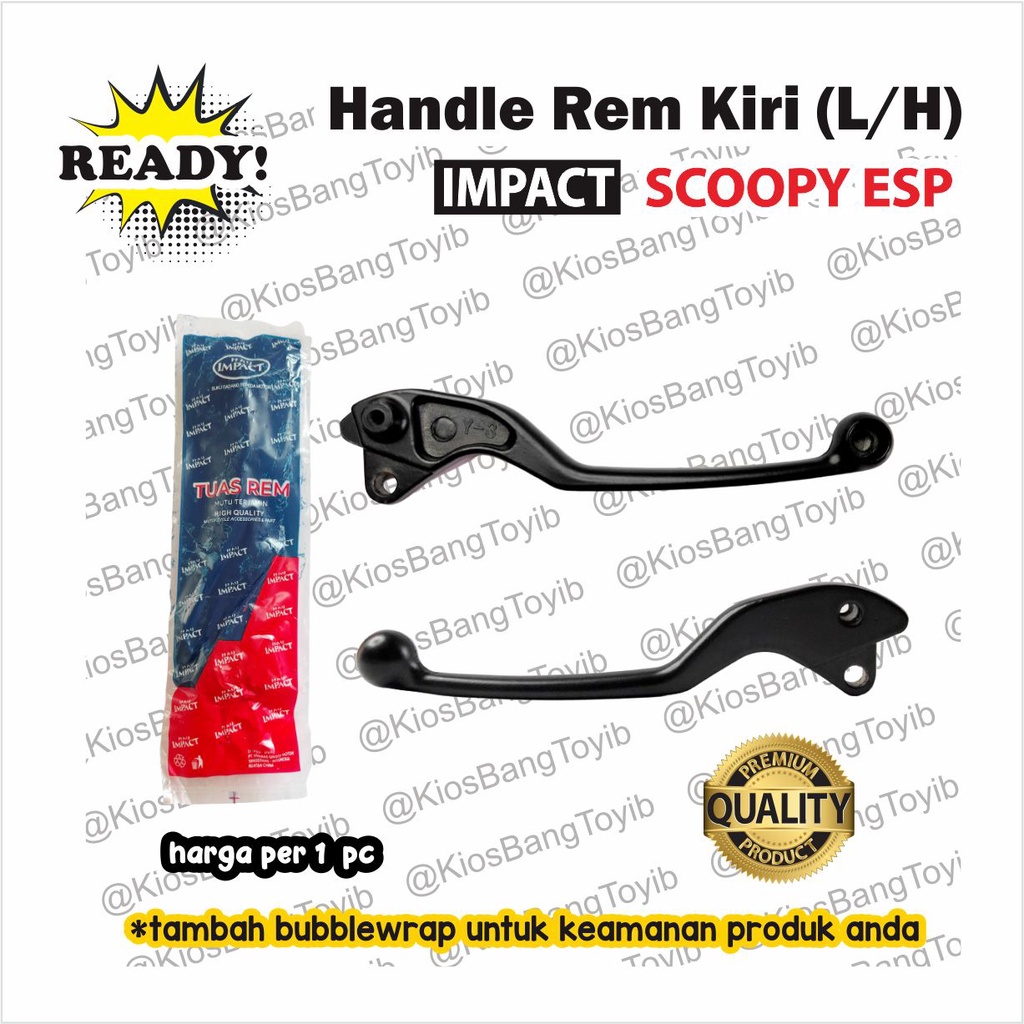 Handle Handel Tuas Rem Kiri (L/H) Honda SCOOPY ESP VARIO 125 Hitam Silver (impact)