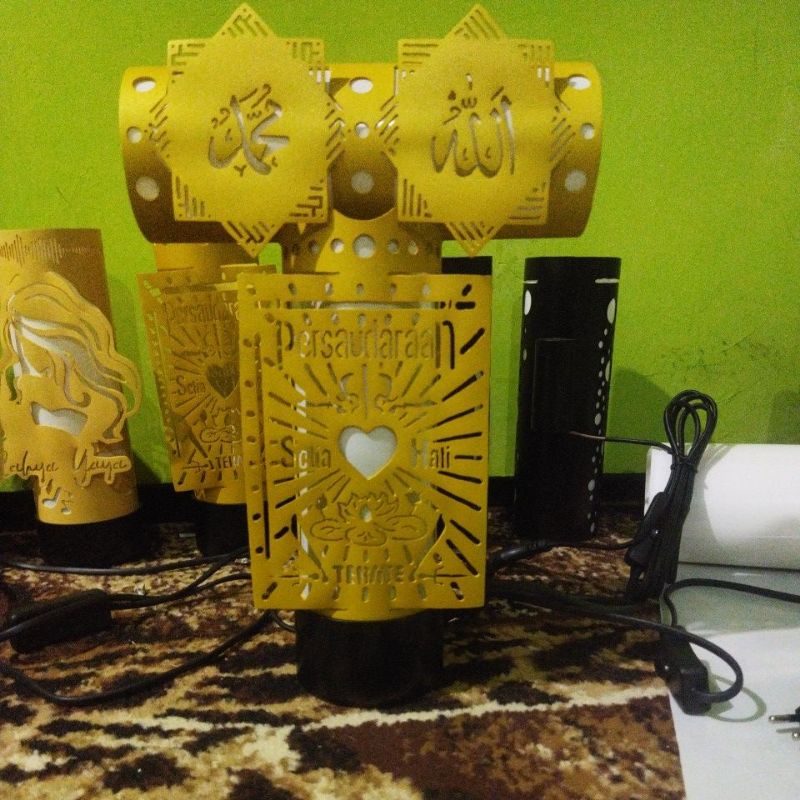 lampu tidur. lambang PSHT KOMBINASI. bahan pipa PVC