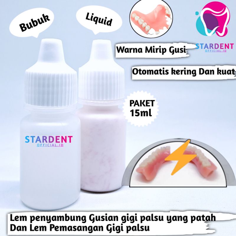 RB22 Lem Penyambung Gusian Gigi Palsu Yang Patah / Lem Gigi Palsu Otomatis Dan Kuat