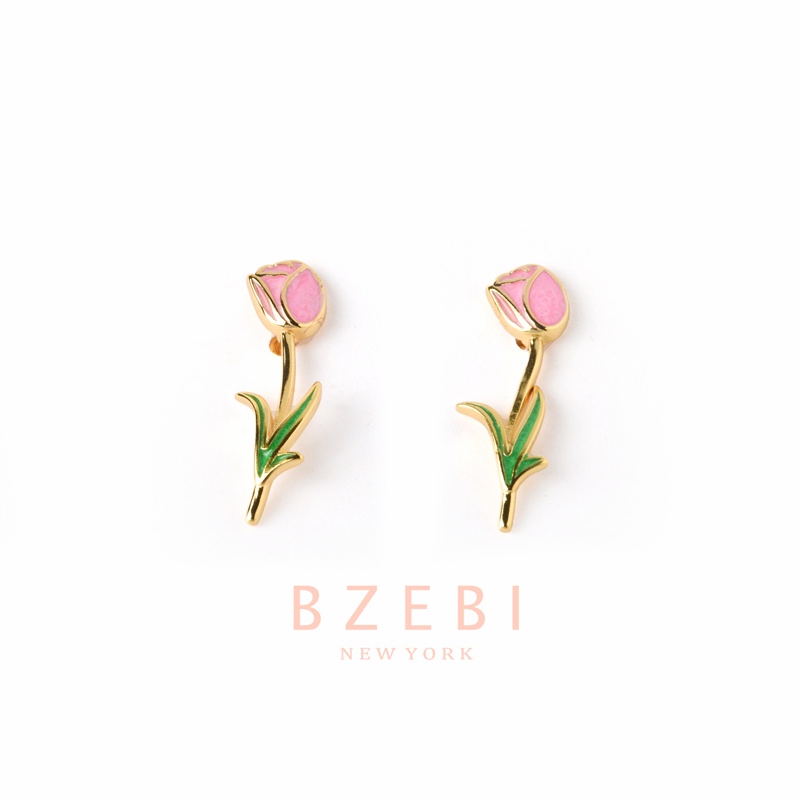 Anting Emas Berlian BZEBI 18k Anti Karat Korean Style Aksesoris Fashion Wanita Aksesoris Harian Perhiasan Premium Hadiah Ultah Dengan Box Exclusive 931e