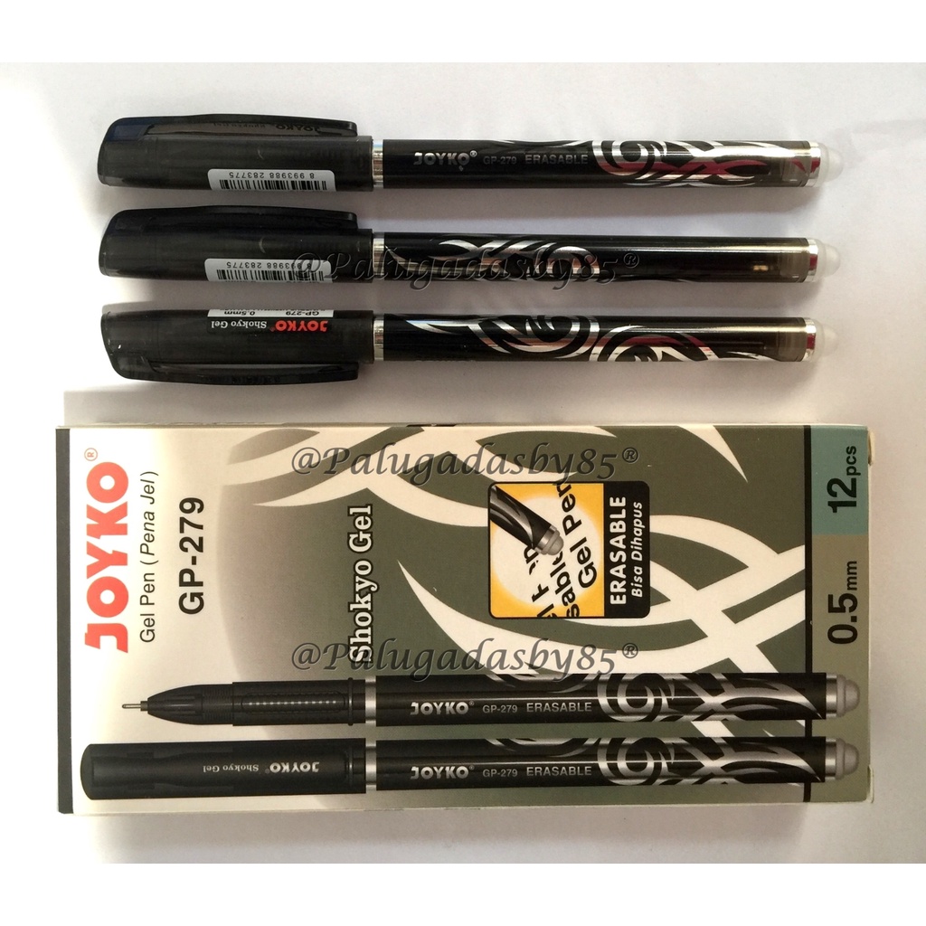 

(1 Pak Isi 12 Pcs) Erasable Gel Pen Pulpen Bisa Dihapus Joyko GP-279 Shokyo 0.5 mm / Pena Gel Joyko GP 279 / Pulpen Gel Joyko 279 / GP279 / Pulpen Joyko / Pena Joyko / Pulpen Gel Joyko