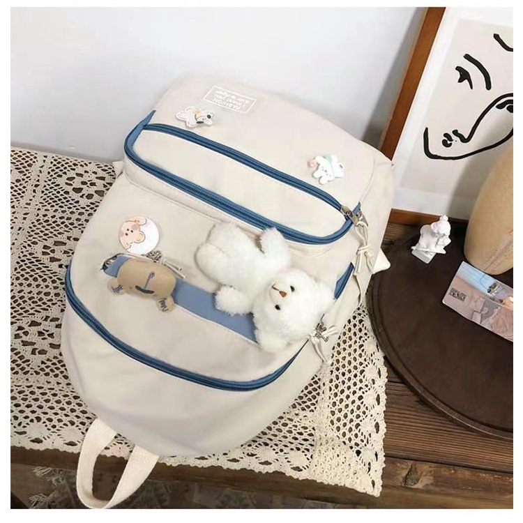 2336, tas ransel wanita gantungan boneka import fashion tas back pag wanita terkiniian cantik tas kuliah tas sekolah