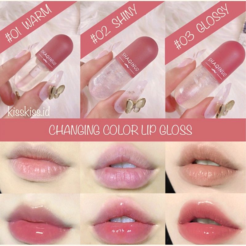 Lip Gloss Changing Colors Pelembab Bibir Lip Balm Berubah Warna Shaqinuo XX022