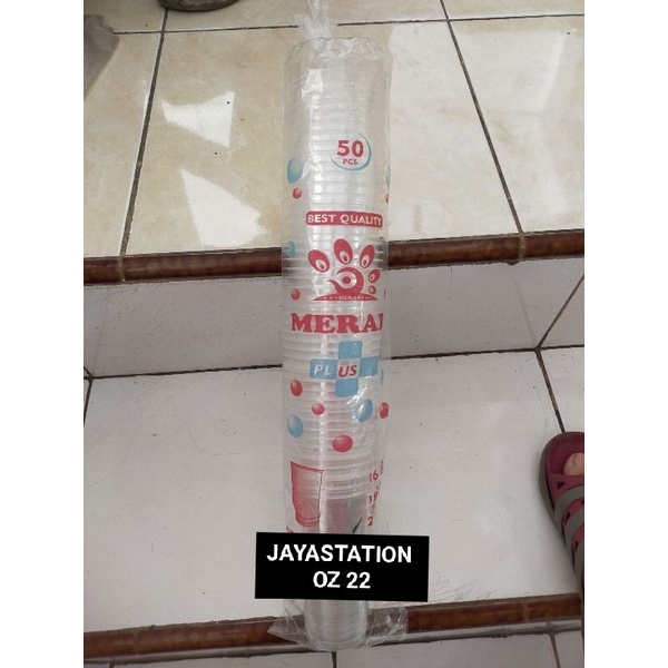 GELAS PLASTIK/ CUP GELAS POLOS CAP MERAK