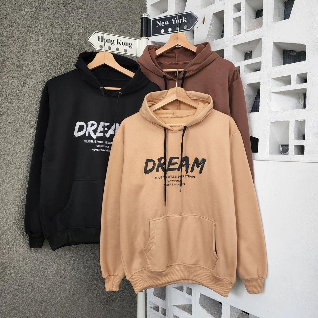 Hoodie Sweater DREAM bisa untuk jaket pria/wanita