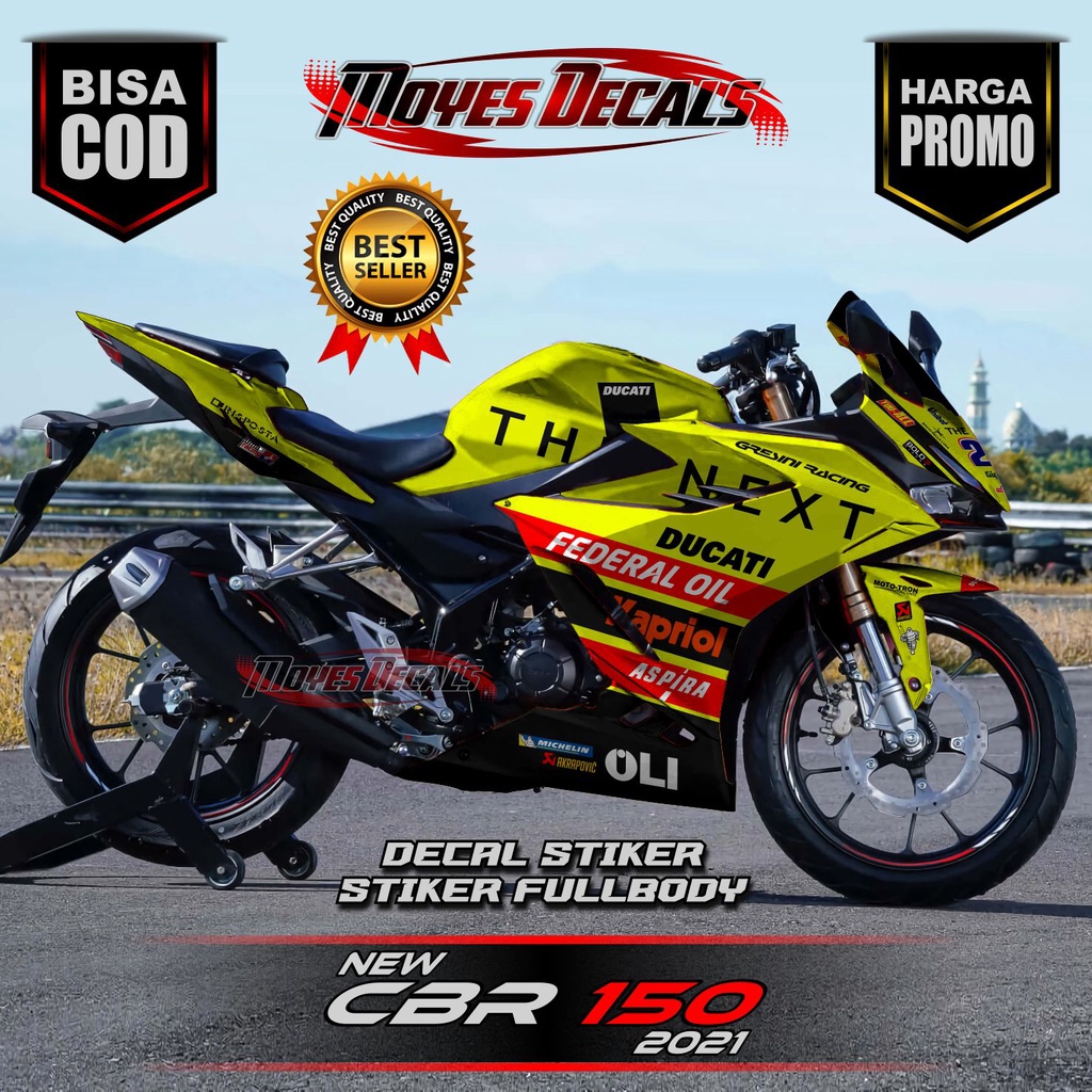 Decal All New CBR 150R 2021/ decal CBR 2021 / stiker motor CBR 2021 / Decal Sticker Motor Honda Cbr 