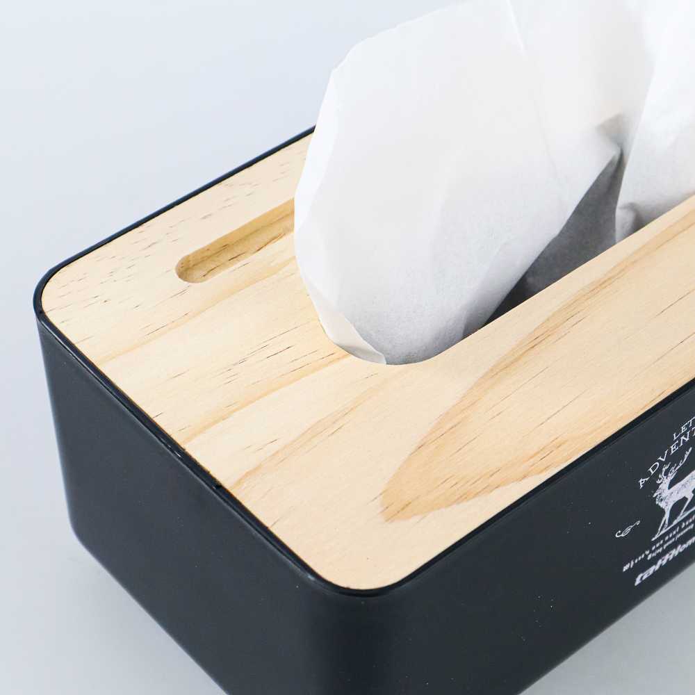 Kotak Tisu Kayu Solid Wooden Tissue Box - ZJ007