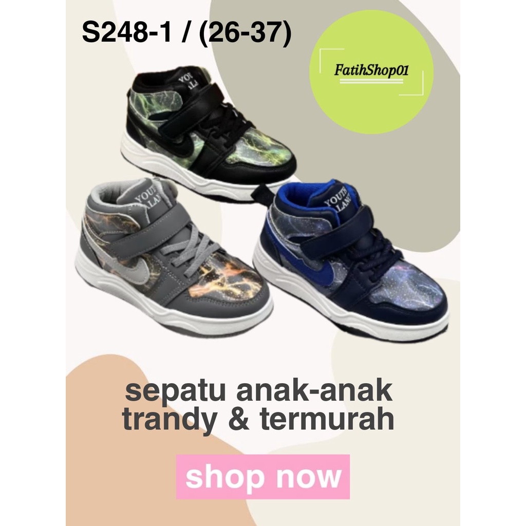 Sepatu sneakers anak laki-laki model mport S248-1 (26-37) Sepatu anak termurah