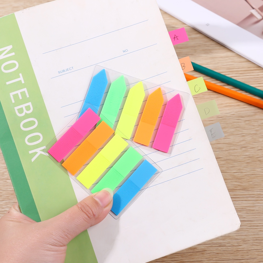 [Grosir] Mini Rectangle PET Sticky Note Bookmark Untuk Alat Tulis Kantor Dan Belajar Umum 5warna Loose Leaf Memo Index Sticky Note Isi Notebook Stiker Label Kunci