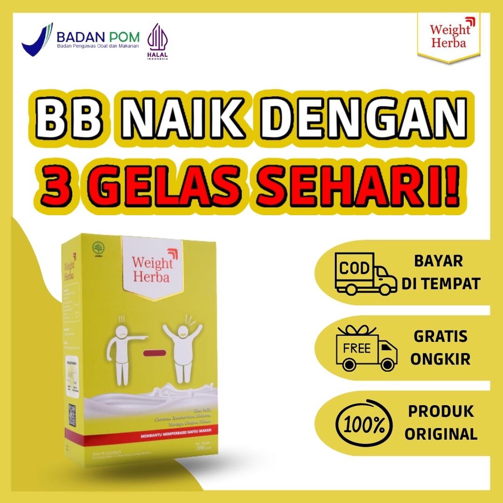 

Weight Herba | Susu Paling Ampuh Menambah Berat Badan 100% ASLI [Official Store]