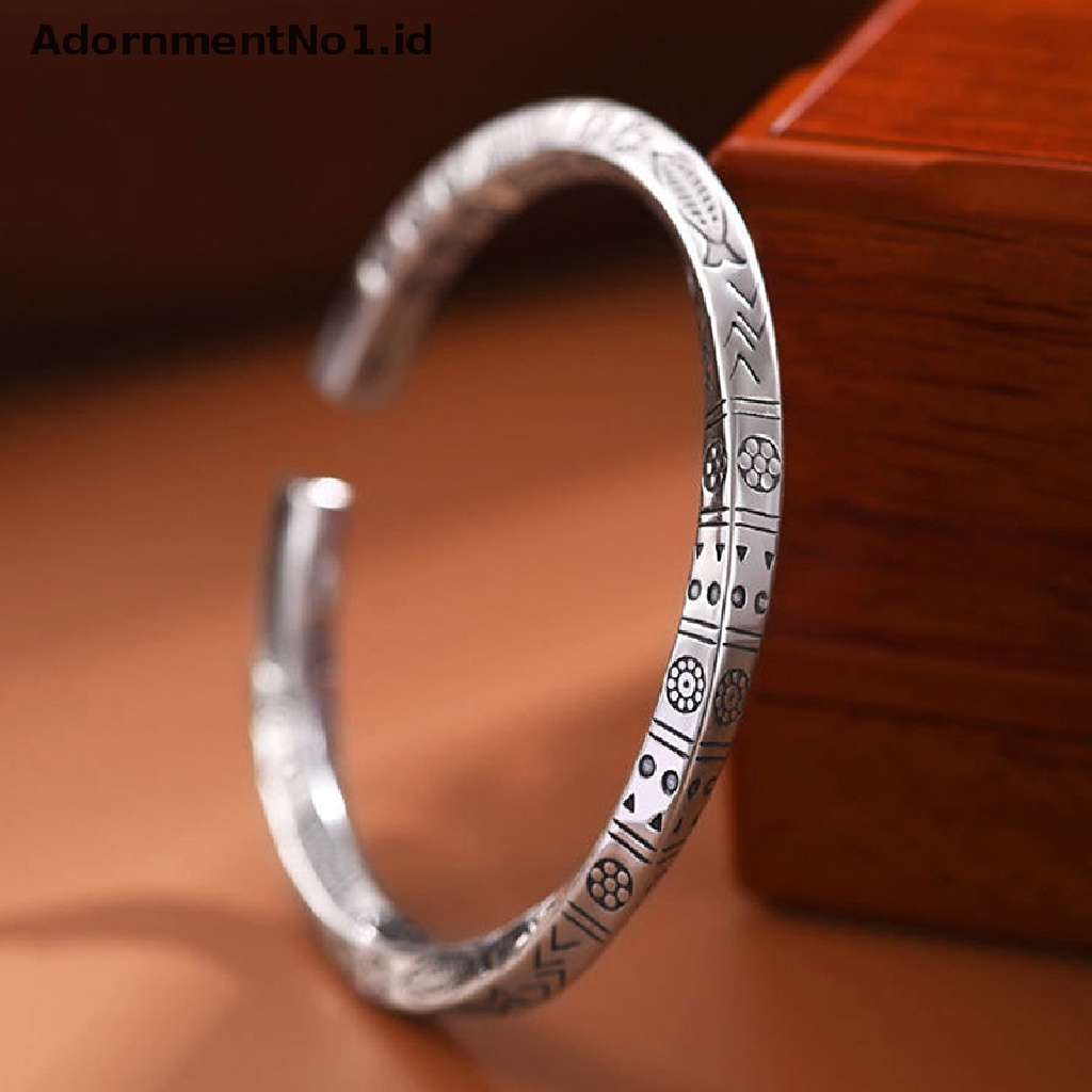 [AdornmentNo1] Vintage Stainless Steel Bangle Untuk Pria Wanita Mobius Memutar Cuff Gelang Unisex Kasual Pulseira Gents Perhiasan Mobius Cincin Totem Gelang [ID]