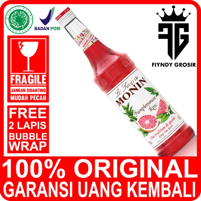 

PINK GRAPEFRUIT SYRUP 700ML MERK MONIN / SIRUP/CAFE/ MONIN /KEDAI/KOPI