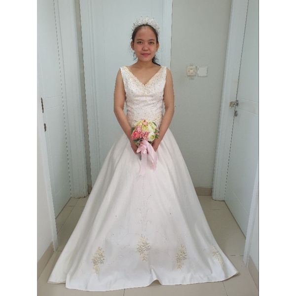 Jual gaun baju pengantin wedding dress bekas preloved second murah KL 11