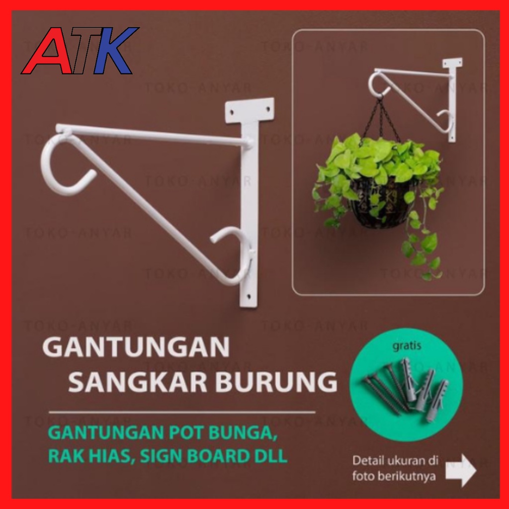 gantungan pot bunga,gantungan sangkar burung,gantungan lampu hias shaby chick vintage,besi gantungan