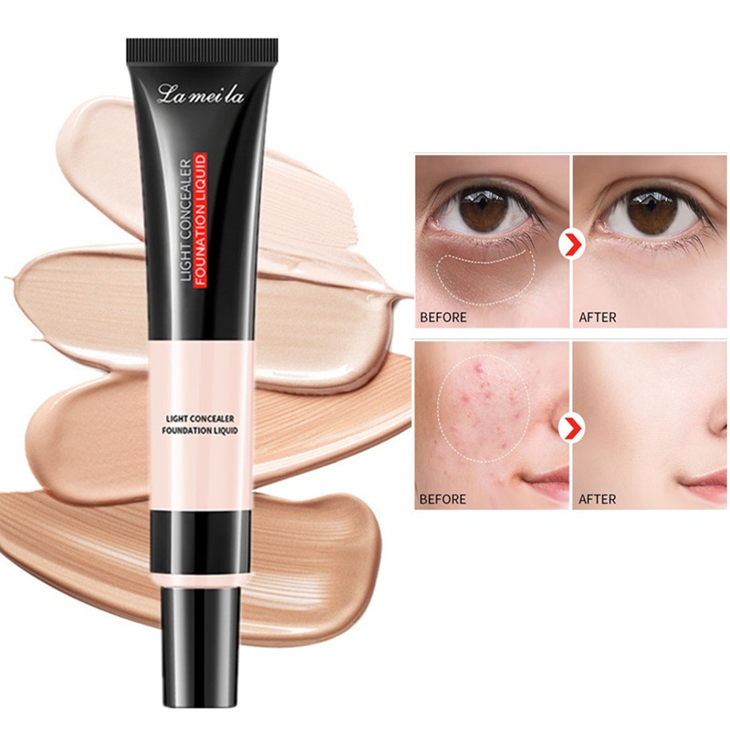 Full Coverage Light Concealer Liquid Foundation Memperbaiki Concealer Kosmetik Isolated Cream Foundation