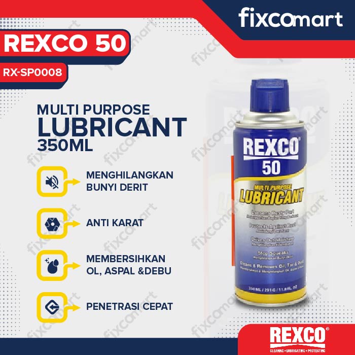 REXCO 50 PELUMAS SERBAGUNA ANTI KARAT / MULTI LUBRICANT PURPOSE LUBRICANT 120ML- 220ML - 350ML -500M