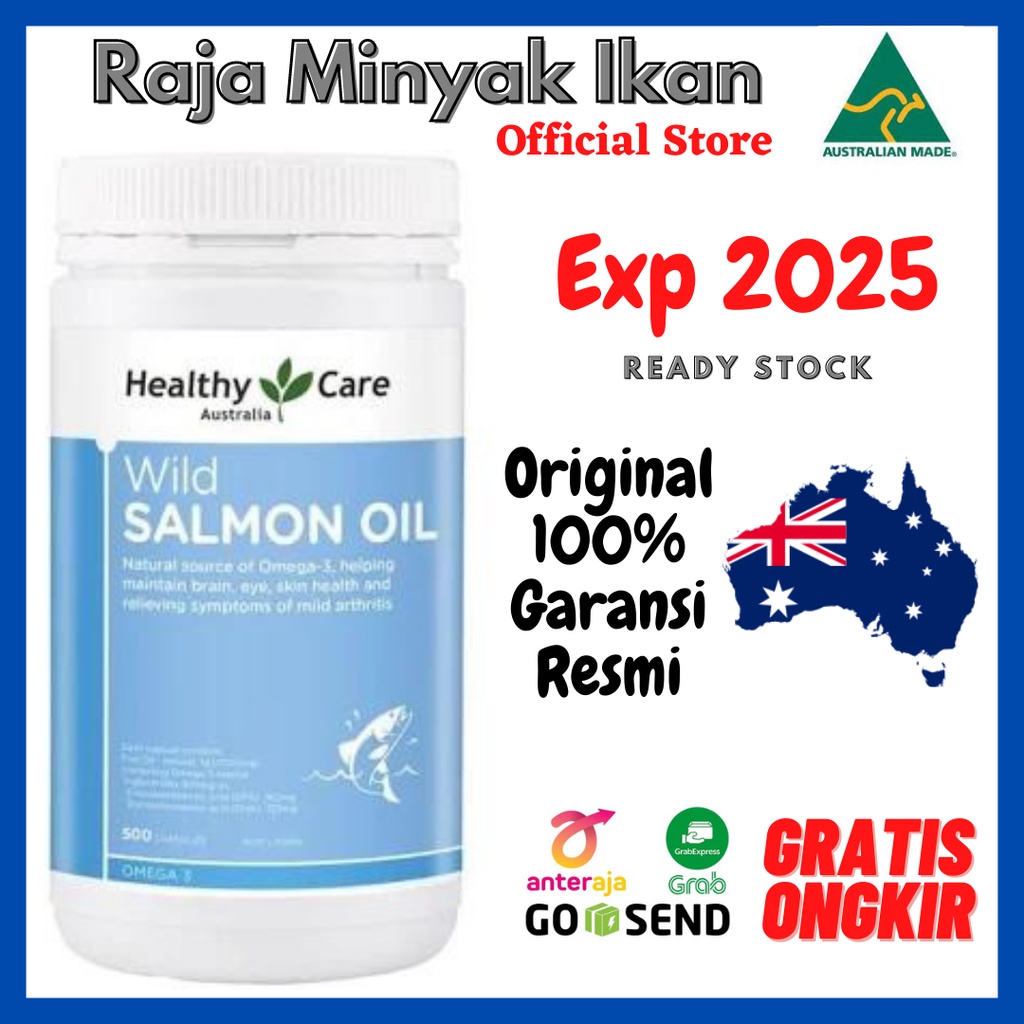 Healthy Care Wild Salmon Oil 1000 mg Minyak Ikan Salmon Terbaik Asli Australia
